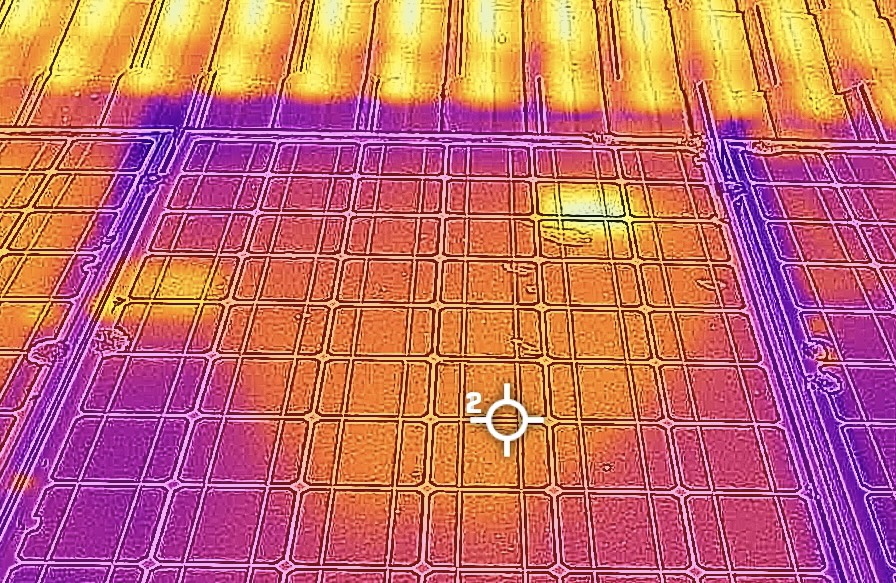 Solar panel cleaning pre-inspection for hotspots